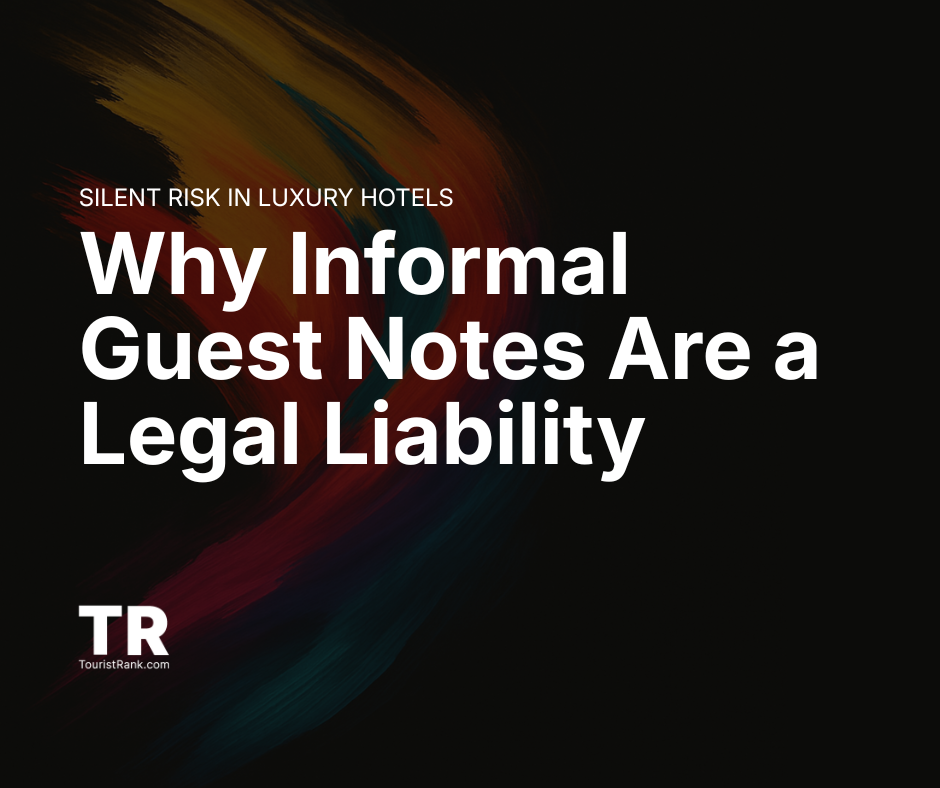 Silent Risk in Luxury Hotels: Why Informal Guest Notes Are a Legal Liability